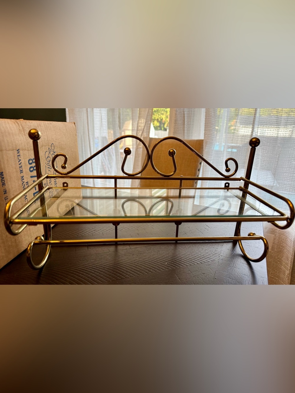 VTG Home Interior & Gifts Brass Wall Shelf